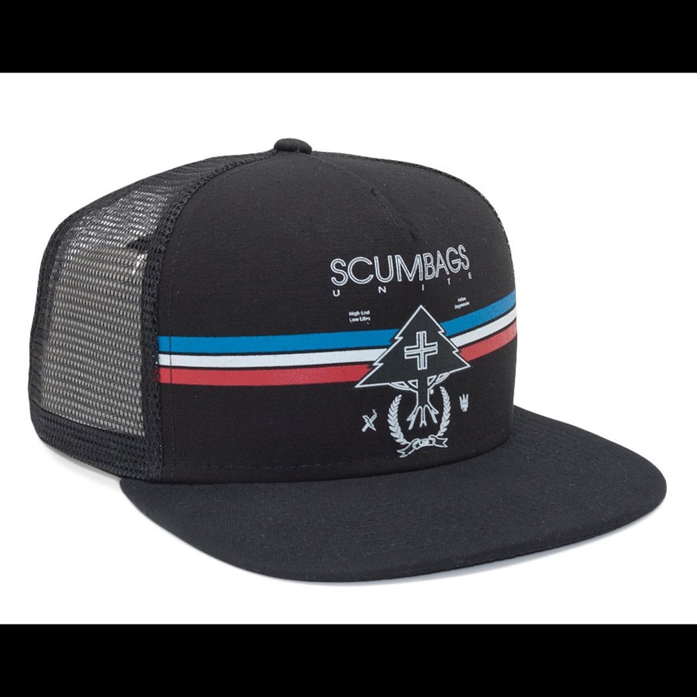 DISO LRG SCUMBAGS UNITE SNAPBACK TRUCKER HAT